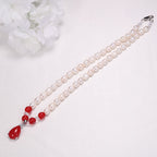 Fortune Jewel Pearl Bead Waterdrop Calm Peace Necklace Pendant