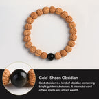 Fortune Jewel Tibet Rudraksha Bodhi Seed Wealth Auspiciousness Bracelet
