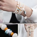 Fortune Jewel Bodhi Seed Bead Lotus Blessing Charm Bracelet