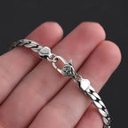 Fortune Jewel Double Dorje Vajra Strength Punk Copper Chain Bracelet Necklace