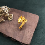 Fortune Jewel Golden Dragon Success Strength Ring Fortune Jewel