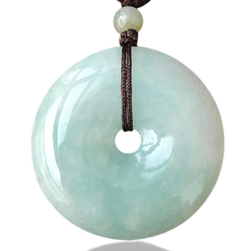 Fortune Jewel Round Jade String Luck Necklace Pendant