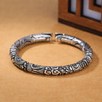 Fortune Jewel Dragon Head Carved Luck Bracelet Bangle Fortune Jewel