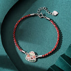 Fortune Jewel 925 Sterling Silver Zongzi Pattern Luck Multicolored Handcrafted Bracelet