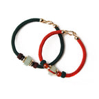 Fortune Jewel Tibetan Green Aventurine Luck Braid String Bracelet
