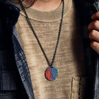 Fortune Jewel 999 Sterling Silver 24K Gold Half Demon Half Buddha Compassion Necklace Pendant Fortune Jewel