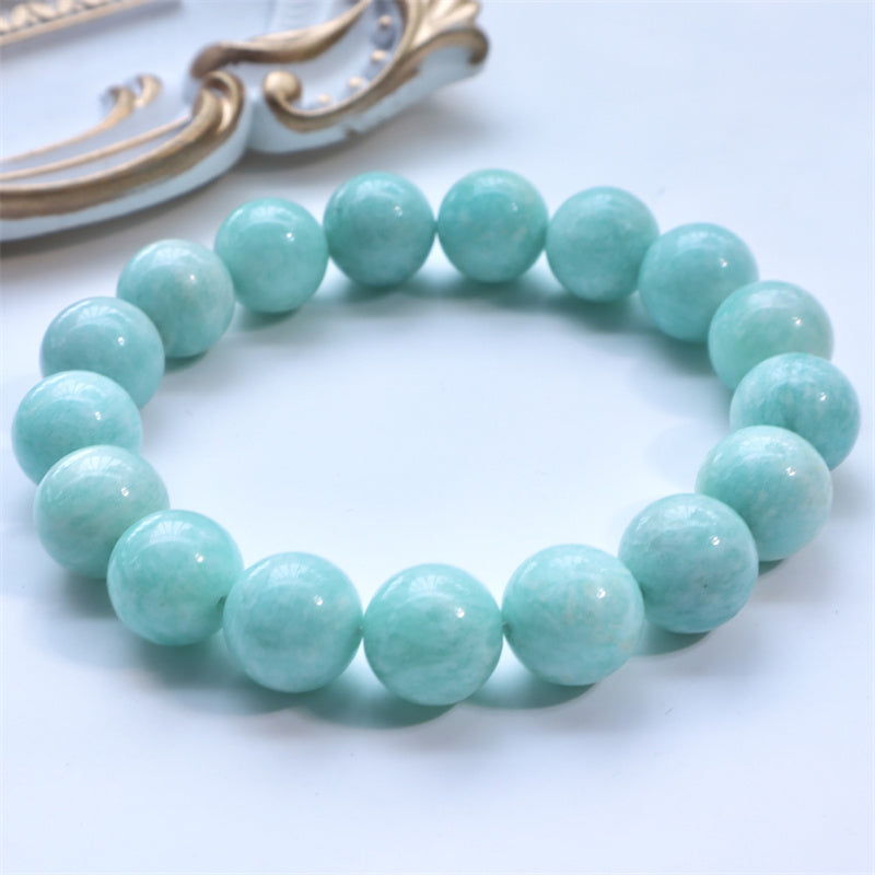 Fortune Jewel Natural Amazonite Beads Healing Confidence Bracelet