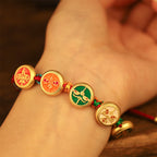Fortune Jewel Tibetan Five God Of Wealth Colorful Rope Braided Luck Bracelet