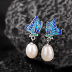 Fortune Jewel 925 Sterling Silver Pearl Butterfly Healing Necklace Pendant Earrings Ring