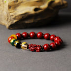 Fortune Jewel God Of Wealth Cinnabar PiXiu Blessing Bracelet
