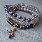 Fortune Jewel Moonstone Lazurite Calm Healing Positive Bracelet