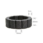 Fortune Jewel Vintage Ebony Wood Texture Peace Couple Bracelet