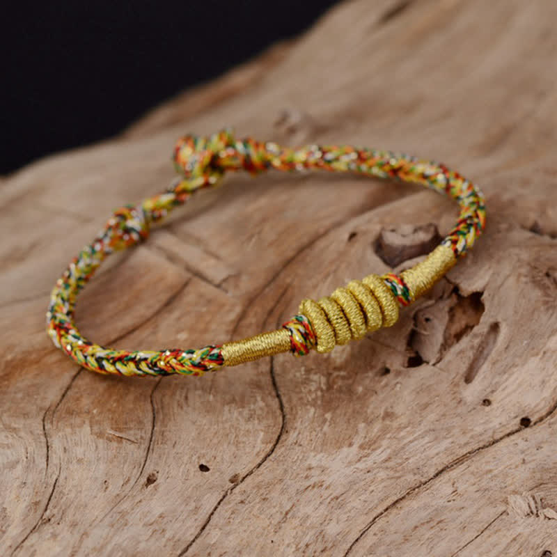 Fortune Jewel Handmade Colorful King Kong Knot Protection Braid String Bracelet