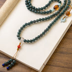 Fortune Jewel 108 Beads Bodhi Seed Blessing Meditation Bracelet Mala