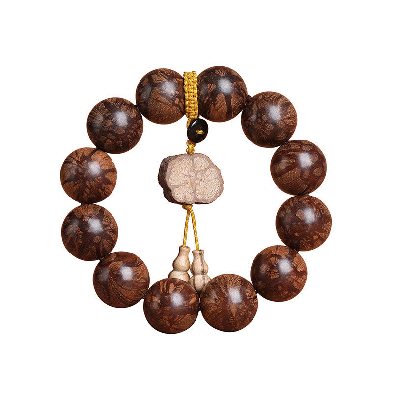 Fortune Jewel Plum Blossom Wood Inner Peace Bracelet
