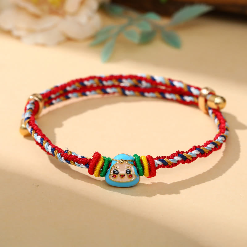 Fortune Jewel Colorful Rope Zongzi Pattern Luck Handmade Child Adult Bracelet