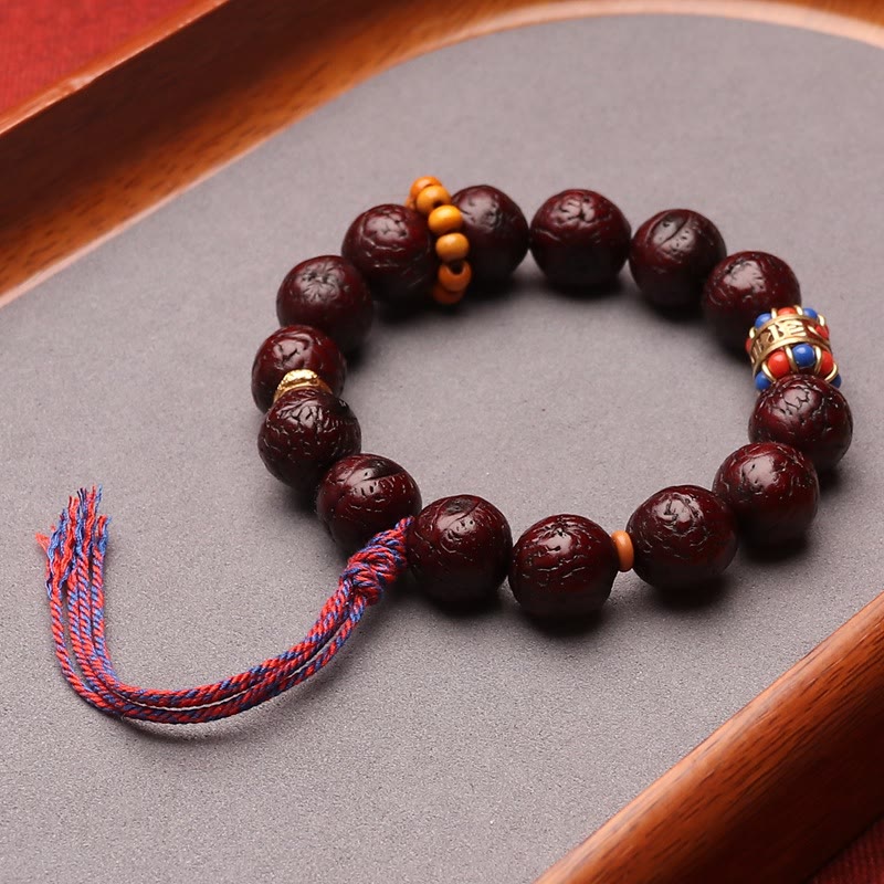 Fortune Jewel Bodhi Seed Bead Peace Calm Tassel Bracelet