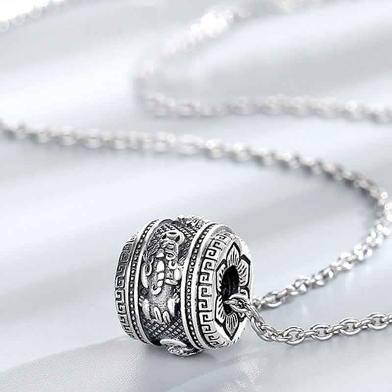 Fortune Jewel PiXiu Luck Wealth Rotatable Necklace Pendant