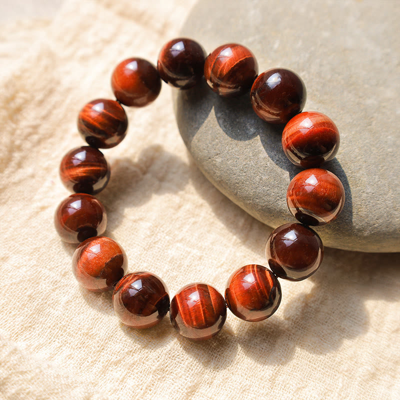 Fortune Jewel Natural Tiger Eye Healing Bead Bracelet