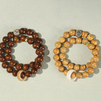Fortune Jewel Tibetan Natural Purple Gold Rat Bodhi Seed Wealth Double Wrap Bracelet