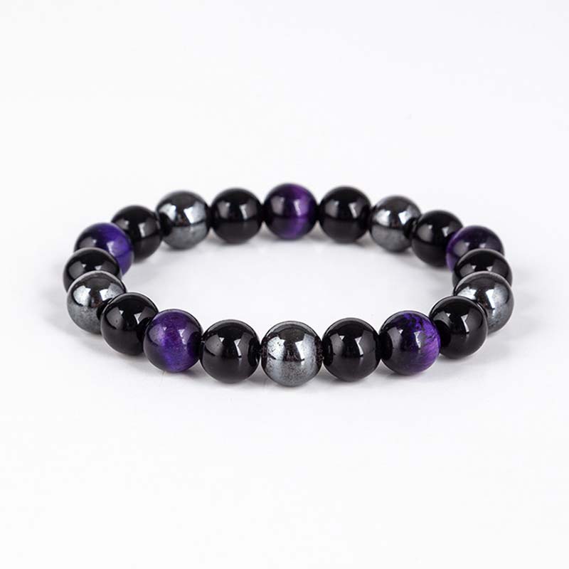 Fortune Jewel Tibetan Tiger's Eye Bracelet Necklace Set