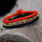Fortune Jewel Tibetan Handmade Eight Thread Peace Knot Protection Braided String Bracelet