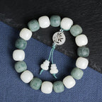 Fortune Jewel White Bodhi Six True Words Protection Bracelet