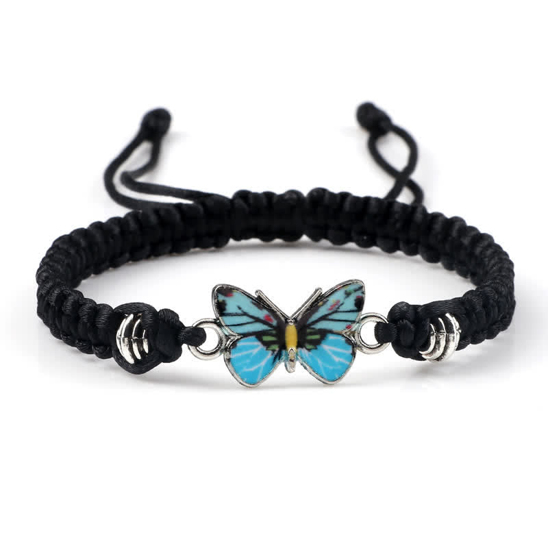 Fortune Jewel Butterfly Freedom Love String Charm Bracelet