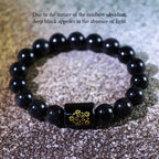 Fortune Jewel "Sending Balance and Protection" Rainbow Obsidian Bracelet Includes Gift Message Card Fortune Jewel