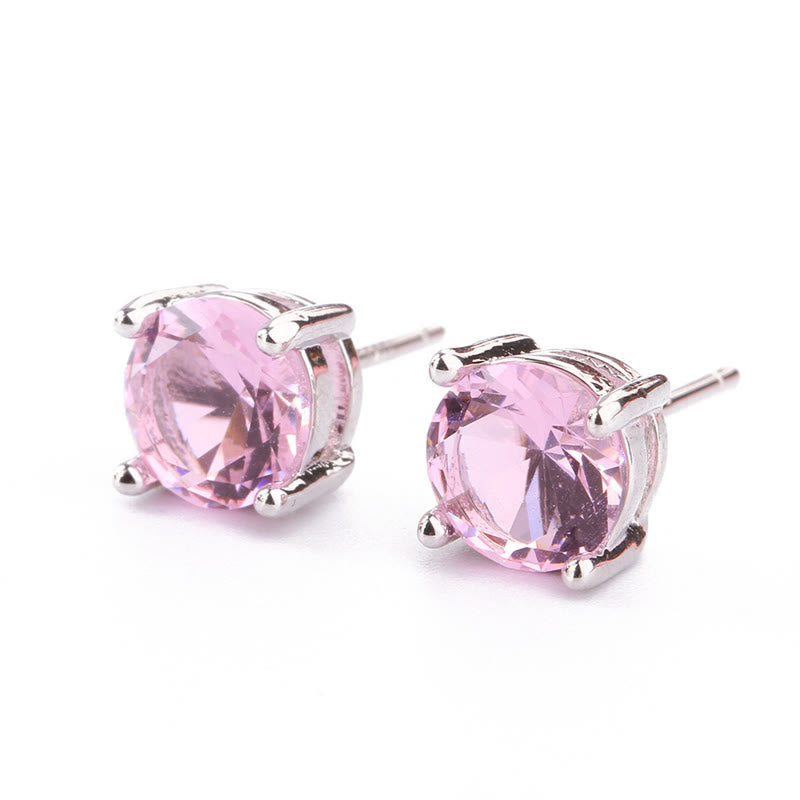 Fortune Jewel Natural Various Gemstone Amethyst Love Earrings