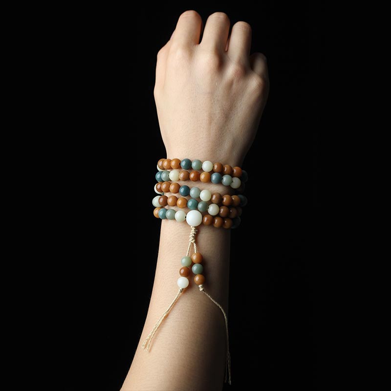 Fortune Jewel Bodhi Seed Mala Harmony Wisdom Bracelet