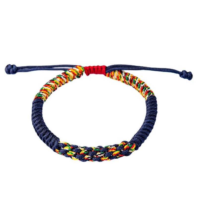 Fortune Jewel Tibetan Handmade Colorful King Kong Knot Luck Braid String Bracelet