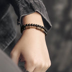 Fortune Jewel Rainbow Obsidian Copper Love Double Wrap Bracelet