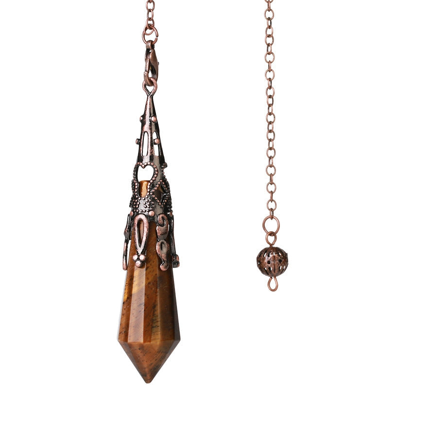 Fortune Jewel Natural Tiger's Eye Stone Healing Necklace