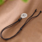 Fortune Jewel Vintage 999 Sterling Silver Yin Yang Bagua Water Drop Design Balance Harmony Necklace Pendant Fortune Jewel