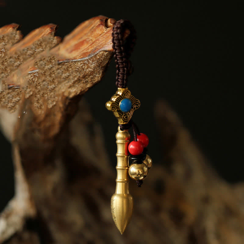 Fortune Jewel Feng Shui Yin Yang Bagua Wenchang Pen Pagoda Prayer Wheel Keychain Fortune Jewel