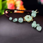 Fortune Jewel Flower Jade Butterfly Luck Abundance Charm Anklet