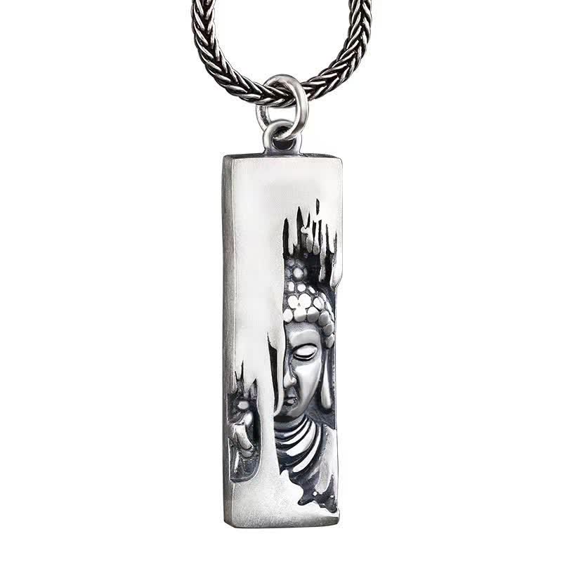 Fortune Jewel Tathagata Buddha Strength Protection Amulet Lucky Vintage Style Pendant Necklace Fortune Jewel