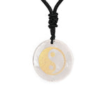 Fortune Jewel Various Crystal Amethyst Tiger Eye Green Aventurine Yin Yang Spiritual Necklace Pendant
