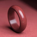 Fortune Jewel Cinnabar Om Mani Padme Hum Auspicious Clouds Blessing Ring