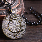 Fortune Jewel Golden Obsidian Healing Energy Necklace Pendant