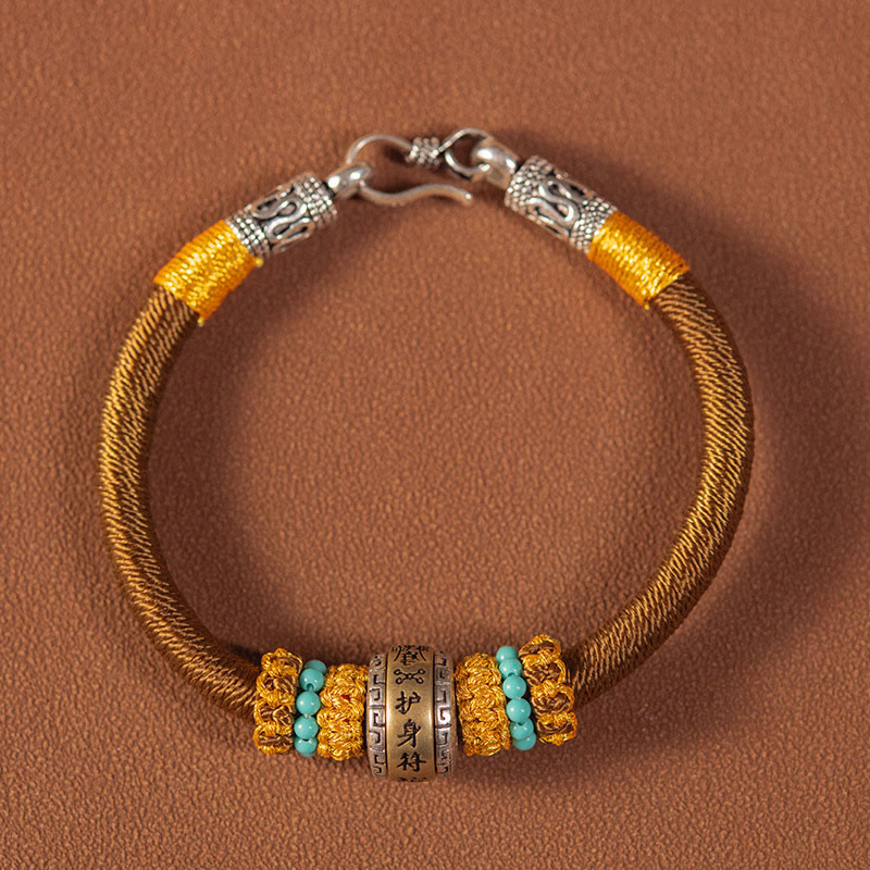 Fortune Jewel Handmade Tibetan Amulet King Kong Knot Luck Protection Braided Bracelet