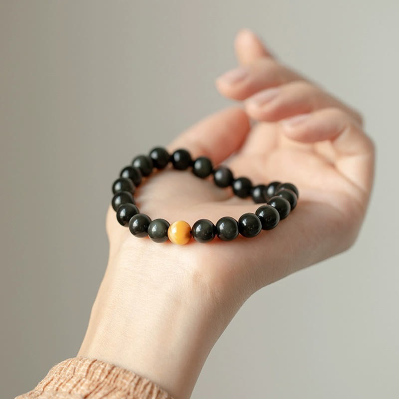 Fortune Jewel Natural Rainbow Obsidian Tiger Eye Positive Love Bracelet