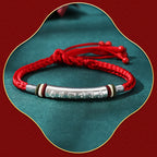 Fortune Jewel 999 Sterling Silver Om Mani Padme Hum Protection Strength String Bracelet