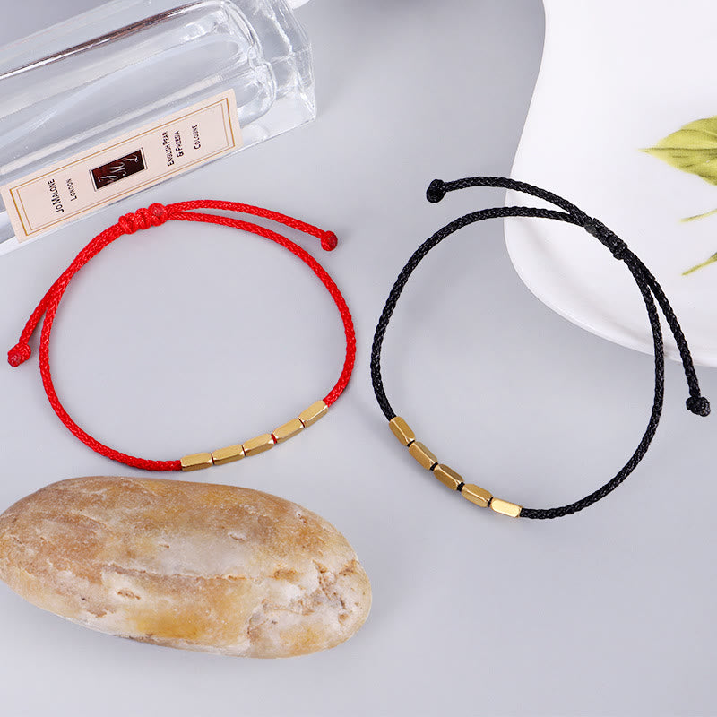 Fortune Jewel Handcrafted Copper Bead Protection Braided String Bracelet