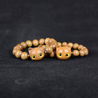 Fortune Jewel Ebony Wood Green Sandalwood Red Sandalwood Lovely Cat Balance Bracelet