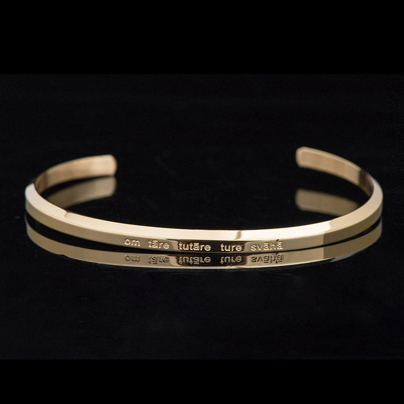 Fortune Jewel Six True Words Engraving Titanium Steel Blessing Protection Bracelet