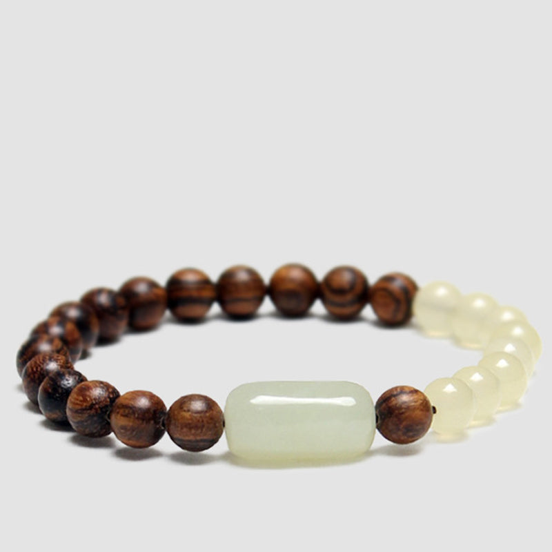 Fortune Jewel  Jade Sandalwood Luck Abundance Bracelet