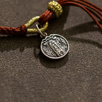 Fortune Jewel Handmade 925 Sterling Silver Five Directions Gods of Wealth Luck Protection String Braid Bracelet
