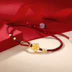 Fortune Jewel Handmade 925 Sterling Silver Cherry Blossoms Sakura Chalcedony Luck Bracelet